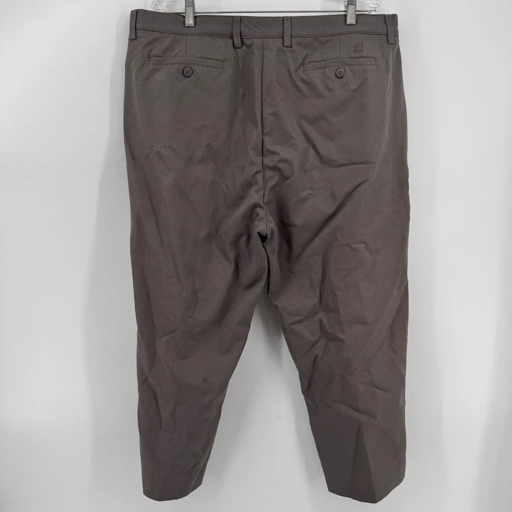 FootJoy Golf Pants Mens 42 Charcoal Brown Performance Stretch Hemmed 23.5 Inseam